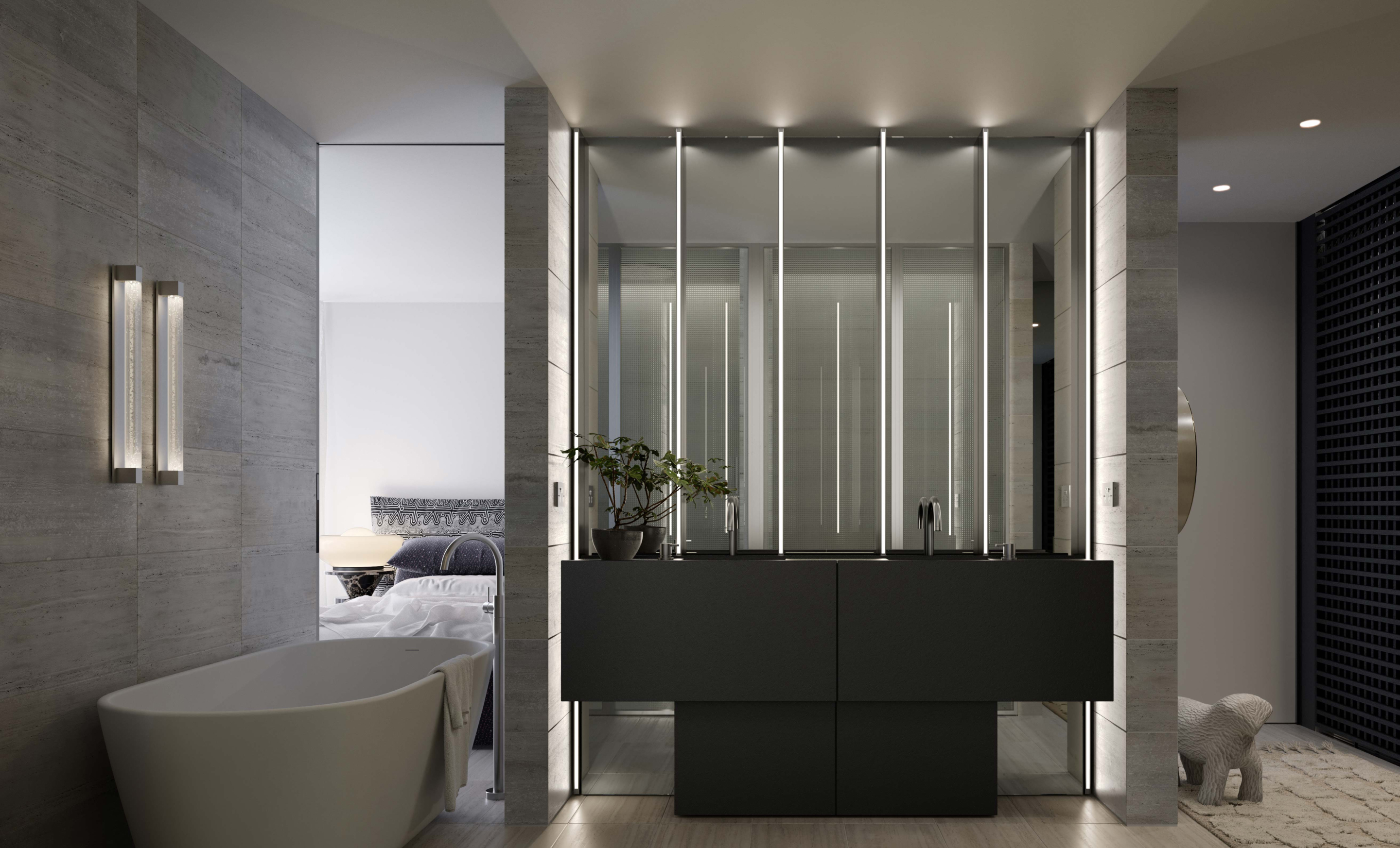 Master bedroom.  Visualisation by Gabriel Saunders.
