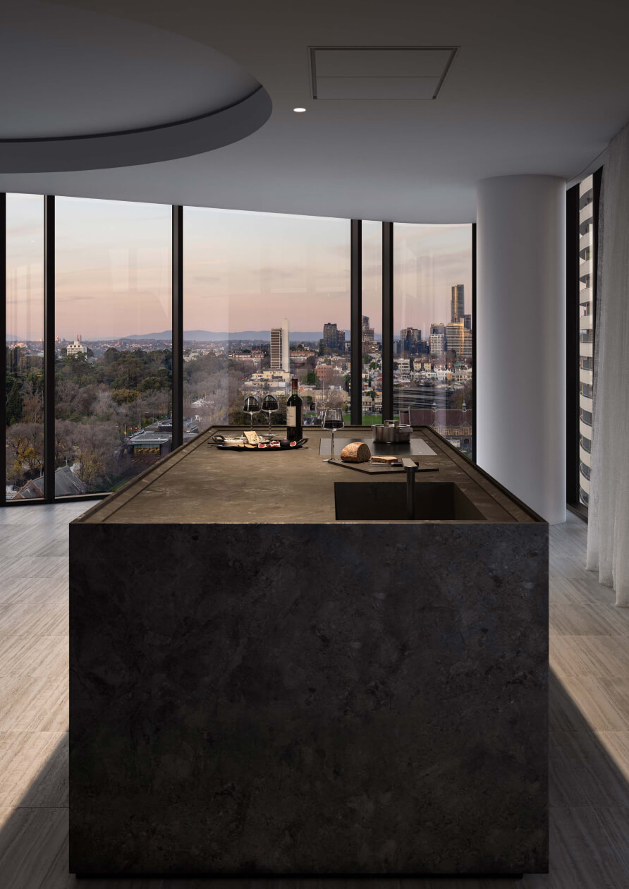 Boffi kitchen. Visualisation by Gabriel Saunders.