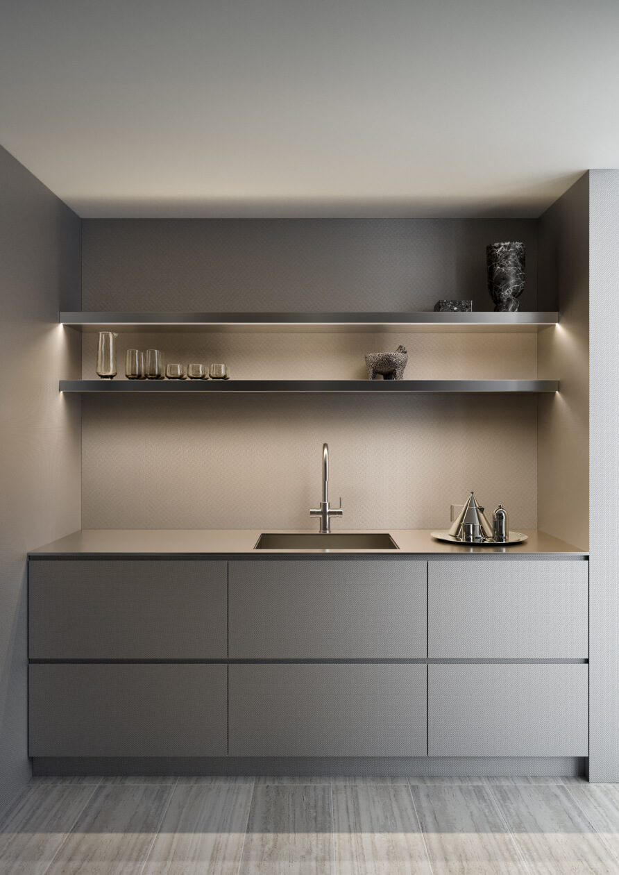 Chef’s kitchen. Visualisation by Gabriel Saunders.