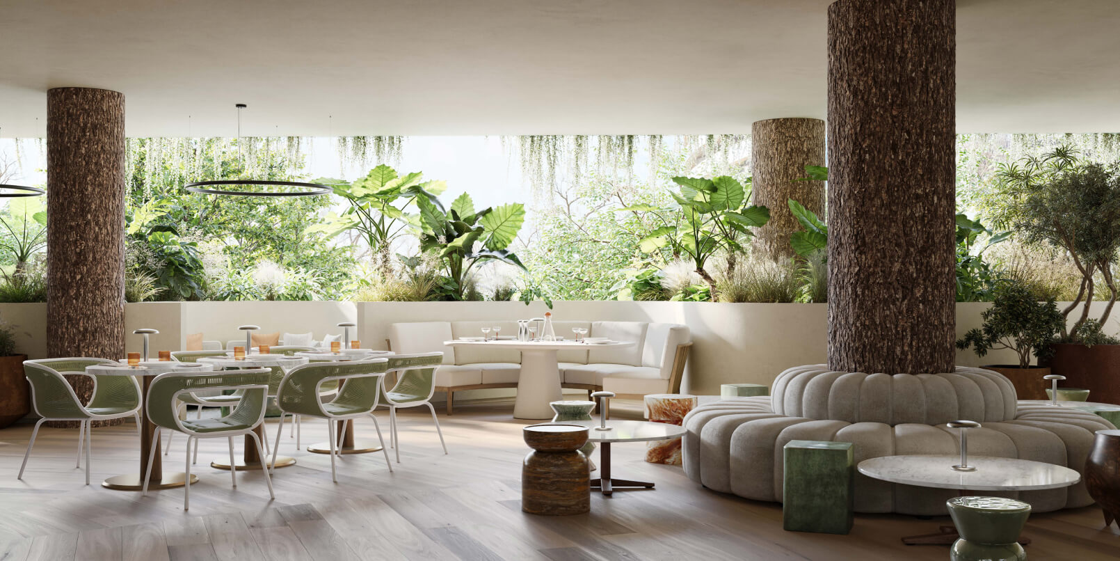 Terrace bar at Level 1. Visualisation by Gabriel Saunders.