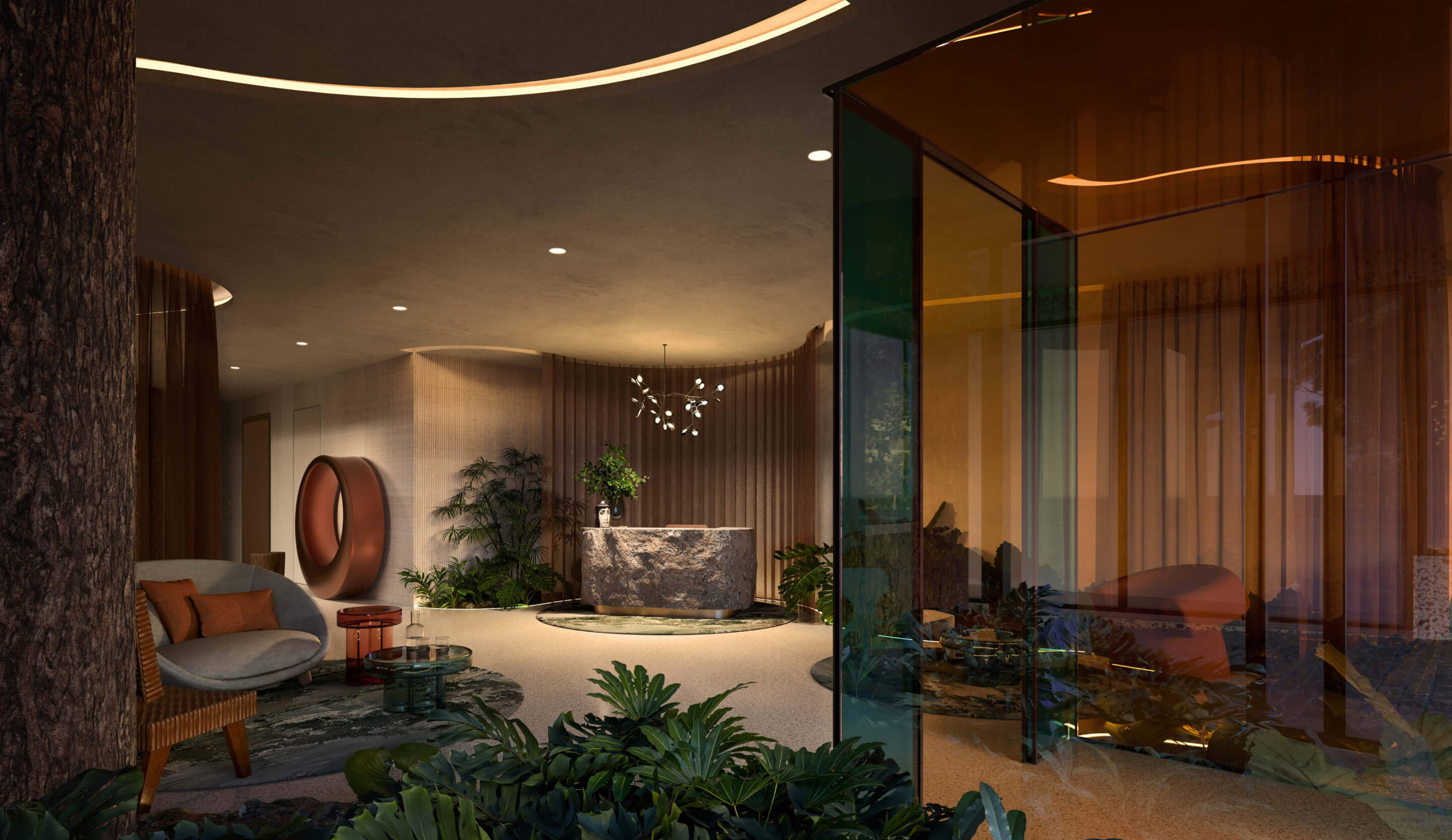 Lobby reception. Visualisation by Gabriel Saunders.