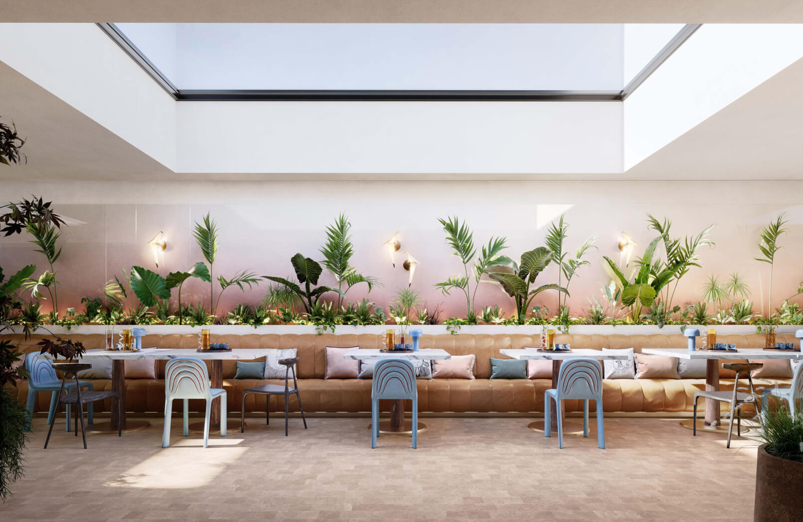 Winter garden bar at Level 1. Visualisation by Gabriel Saunders.